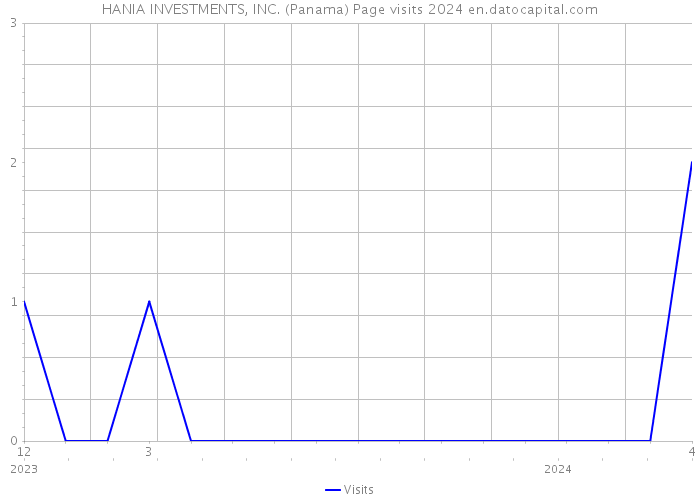 HANIA INVESTMENTS, INC. (Panama) Page visits 2024 