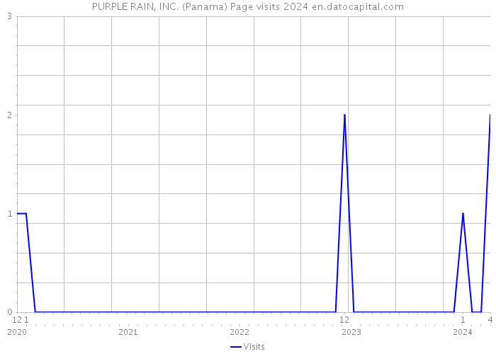PURPLE RAIN, INC. (Panama) Page visits 2024 