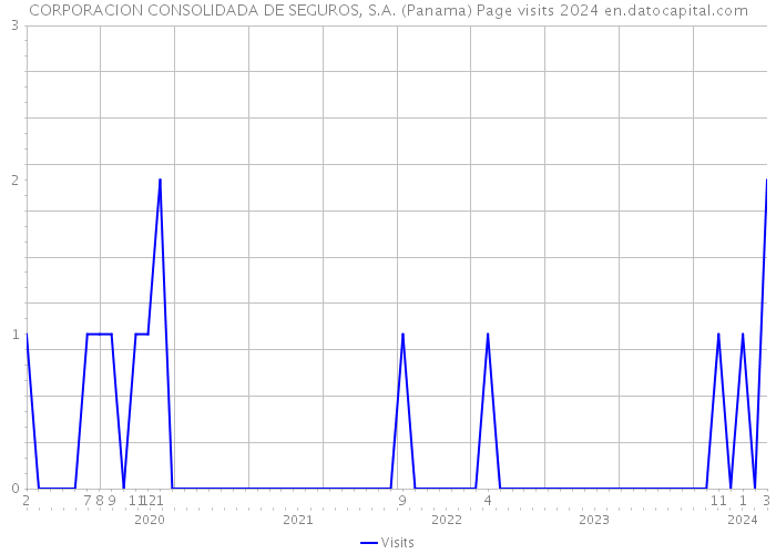 CORPORACION CONSOLIDADA DE SEGUROS, S.A. (Panama) Page visits 2024 