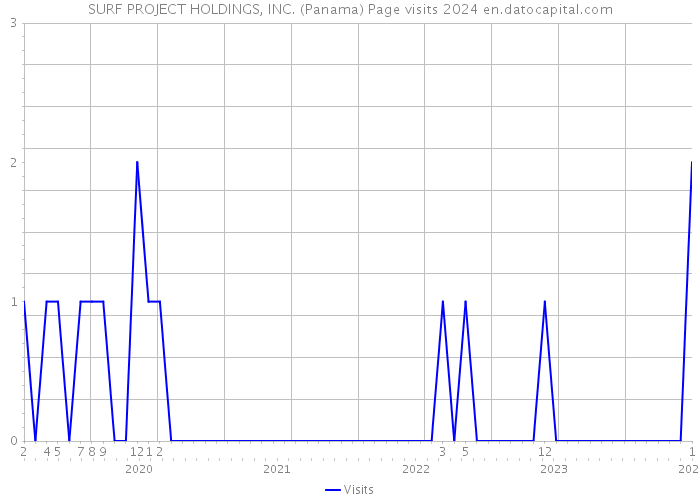 SURF PROJECT HOLDINGS, INC. (Panama) Page visits 2024 