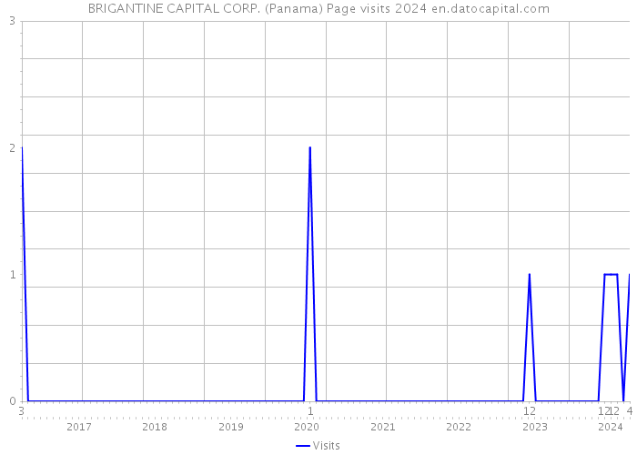 BRIGANTINE CAPITAL CORP. (Panama) Page visits 2024 