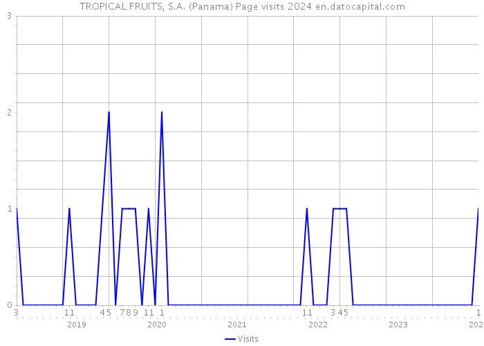 TROPICAL FRUITS, S.A. (Panama) Page visits 2024 