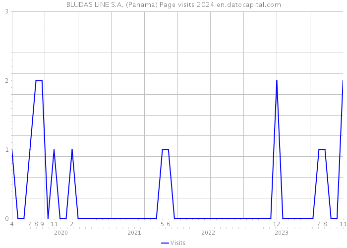BLUDAS LINE S.A. (Panama) Page visits 2024 
