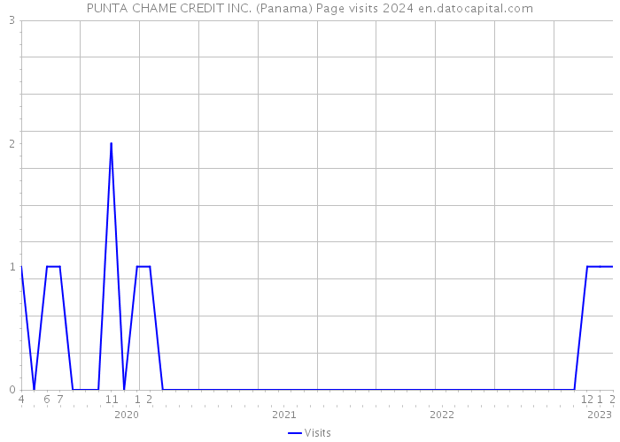PUNTA CHAME CREDIT INC. (Panama) Page visits 2024 