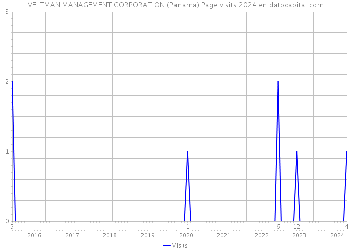 VELTMAN MANAGEMENT CORPORATION (Panama) Page visits 2024 