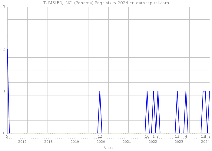 TUMBLER, INC. (Panama) Page visits 2024 