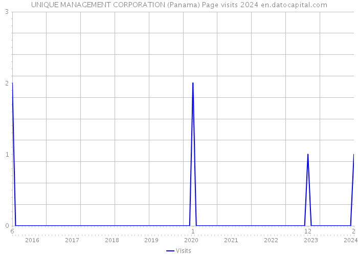UNIQUE MANAGEMENT CORPORATION (Panama) Page visits 2024 