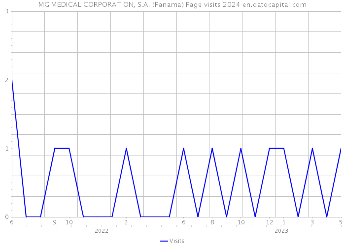 MG MEDICAL CORPORATION, S.A. (Panama) Page visits 2024 