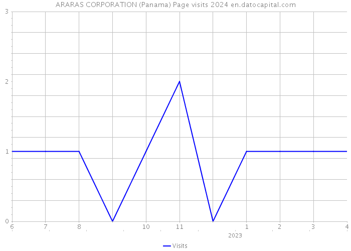 ARARAS CORPORATION (Panama) Page visits 2024 