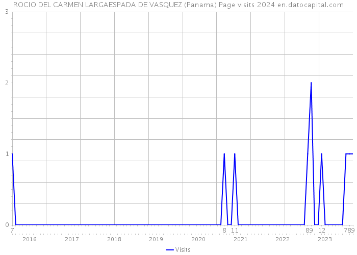 ROCIO DEL CARMEN LARGAESPADA DE VASQUEZ (Panama) Page visits 2024 