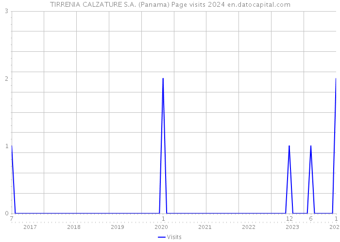 TIRRENIA CALZATURE S.A. (Panama) Page visits 2024 