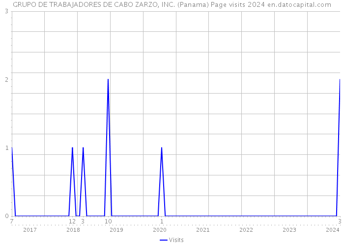 GRUPO DE TRABAJADORES DE CABO ZARZO, INC. (Panama) Page visits 2024 