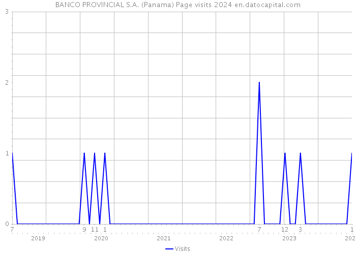 BANCO PROVINCIAL S.A. (Panama) Page visits 2024 