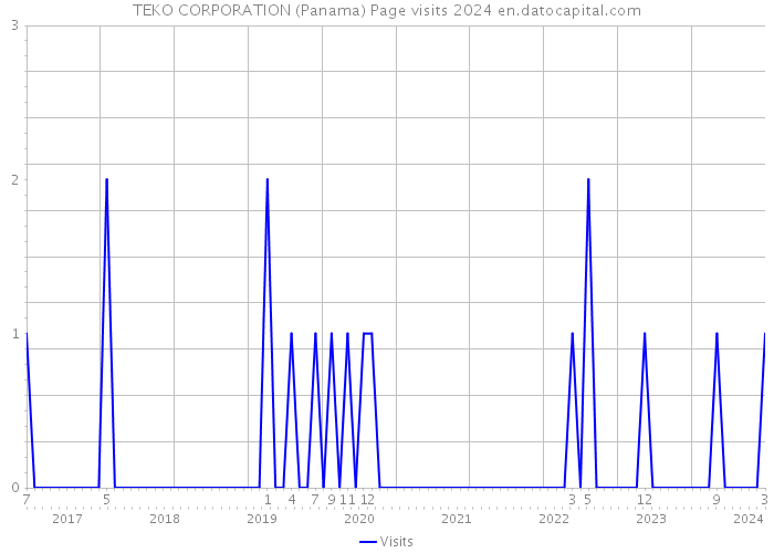 TEKO CORPORATION (Panama) Page visits 2024 