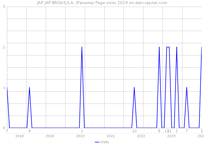 JAP JAP BRISAS,S.A. (Panama) Page visits 2024 