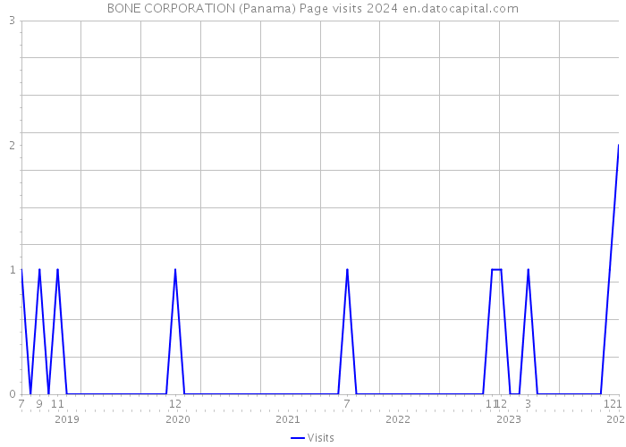 BONE CORPORATION (Panama) Page visits 2024 
