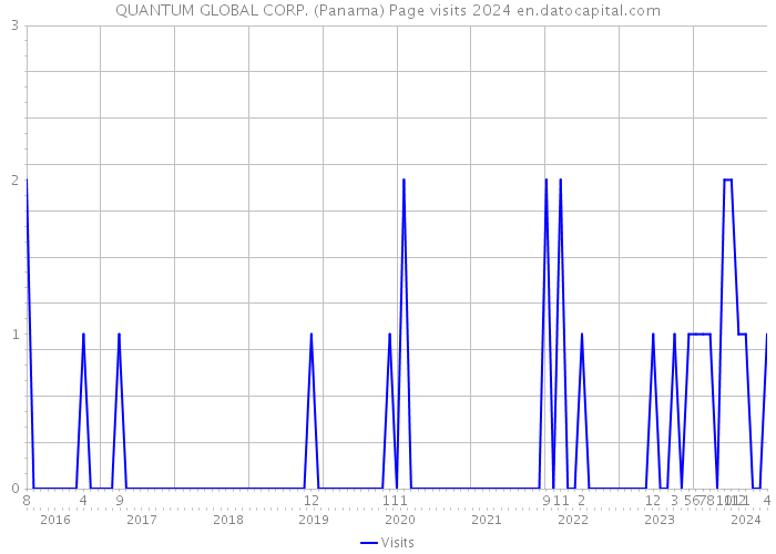 QUANTUM GLOBAL CORP. (Panama) Page visits 2024 