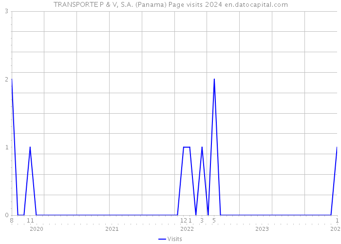 TRANSPORTE P & V, S.A. (Panama) Page visits 2024 