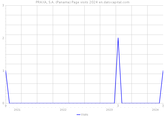 PRAXA, S.A. (Panama) Page visits 2024 