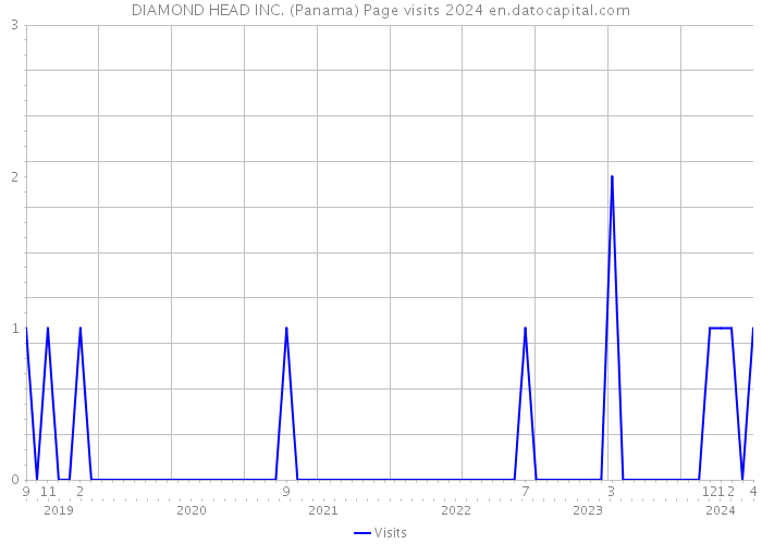 DIAMOND HEAD INC. (Panama) Page visits 2024 