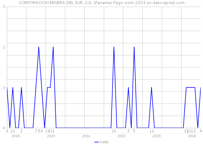 CORPORACION MINERA DEL SUR, S.A. (Panama) Page visits 2024 