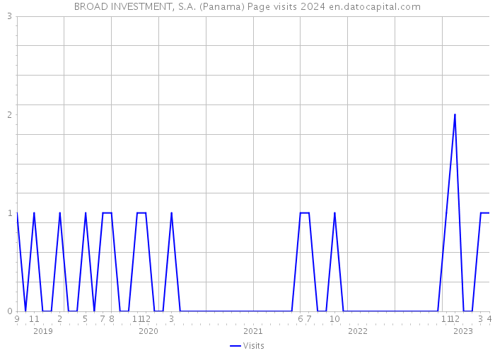 BROAD INVESTMENT, S.A. (Panama) Page visits 2024 