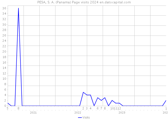 PESA, S. A. (Panama) Page visits 2024 