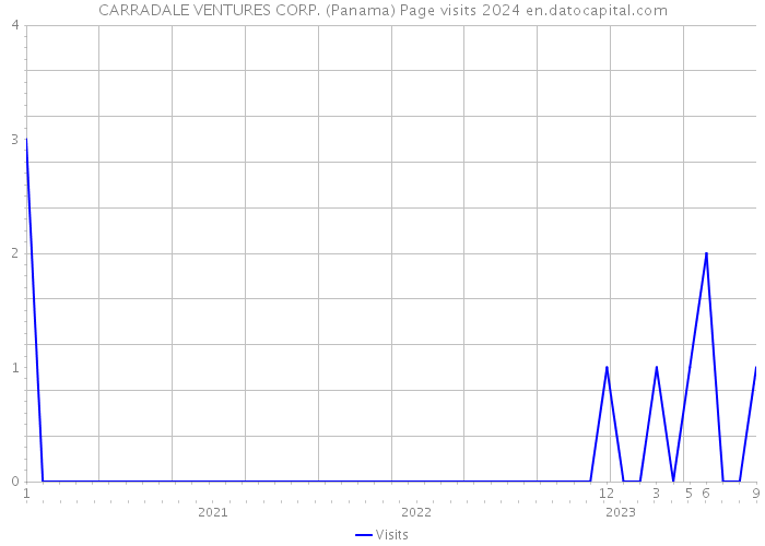 CARRADALE VENTURES CORP. (Panama) Page visits 2024 