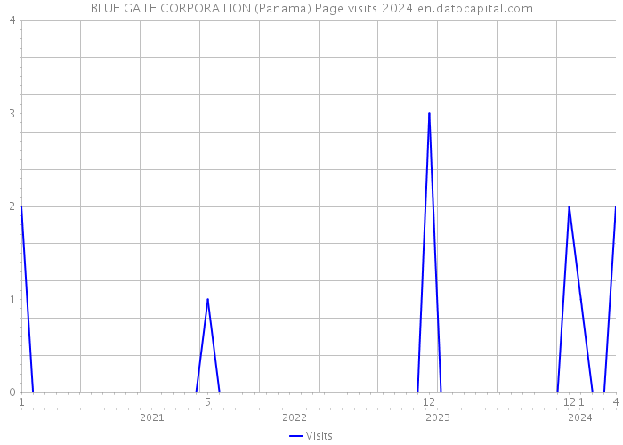 BLUE GATE CORPORATION (Panama) Page visits 2024 