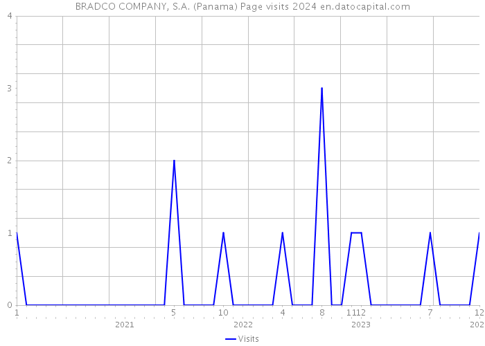 BRADCO COMPANY, S.A. (Panama) Page visits 2024 