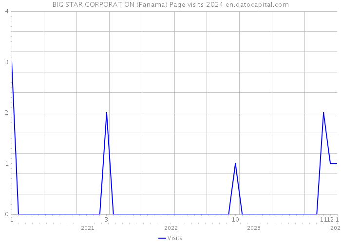 BIG STAR CORPORATION (Panama) Page visits 2024 