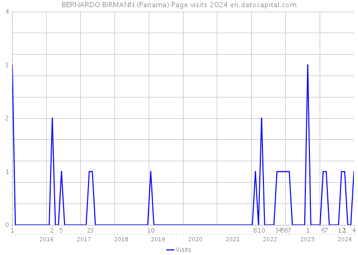 BERNARDO BIRMANN (Panama) Page visits 2024 