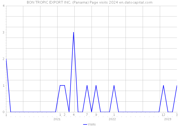 BON TROPIC EXPORT INC. (Panama) Page visits 2024 