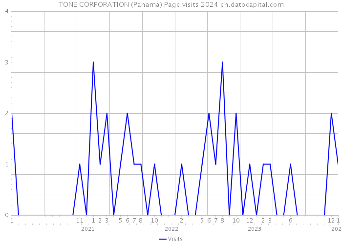 TONE CORPORATION (Panama) Page visits 2024 