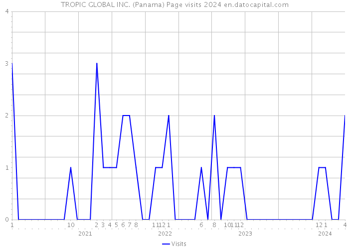 TROPIC GLOBAL INC. (Panama) Page visits 2024 