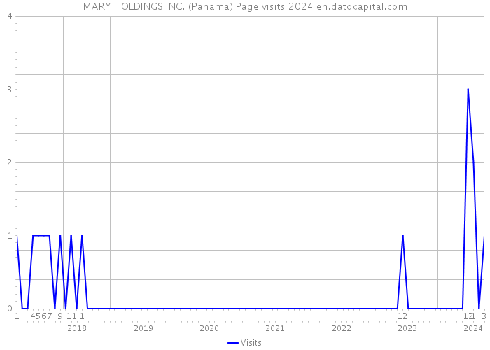 MARY HOLDINGS INC. (Panama) Page visits 2024 