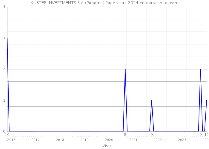 KUSTER INVESTMENTS S.A (Panama) Page visits 2024 