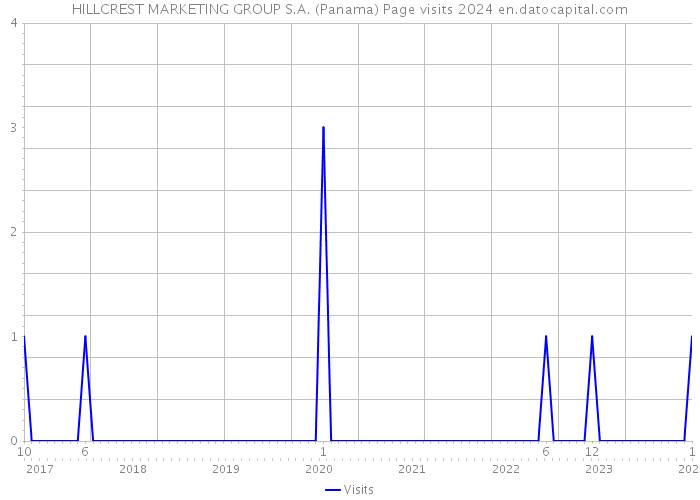 HILLCREST MARKETING GROUP S.A. (Panama) Page visits 2024 