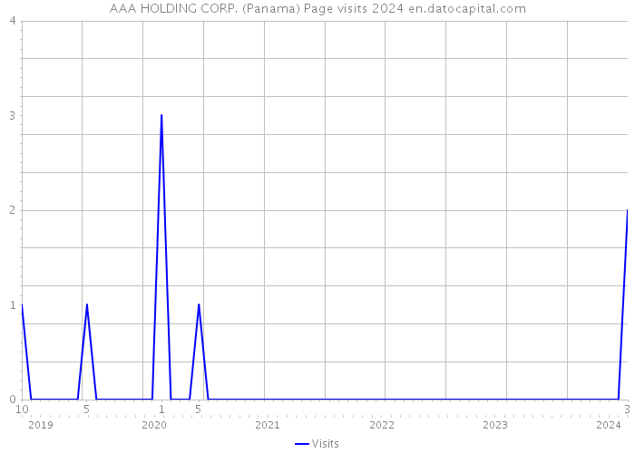 AAA HOLDING CORP. (Panama) Page visits 2024 