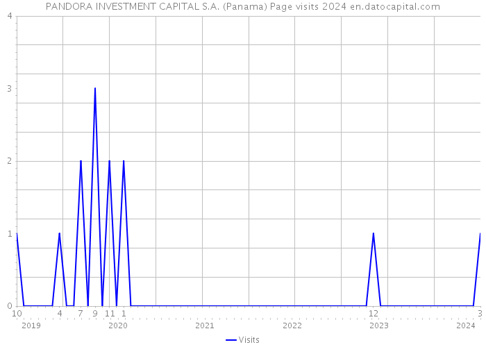 PANDORA INVESTMENT CAPITAL S.A. (Panama) Page visits 2024 