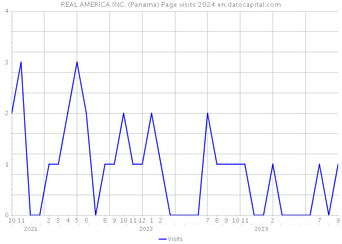 REAL AMERICA INC. (Panama) Page visits 2024 
