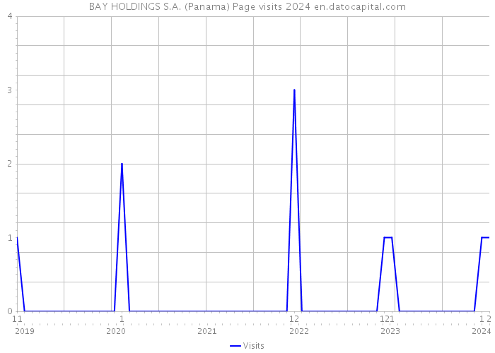 BAY HOLDINGS S.A. (Panama) Page visits 2024 