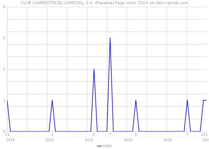 CLUB CAMPESTRE EL CARRIZAL, S.A. (Panama) Page visits 2024 