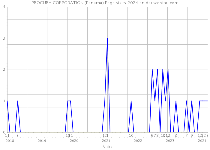 PROCURA CORPORATION (Panama) Page visits 2024 