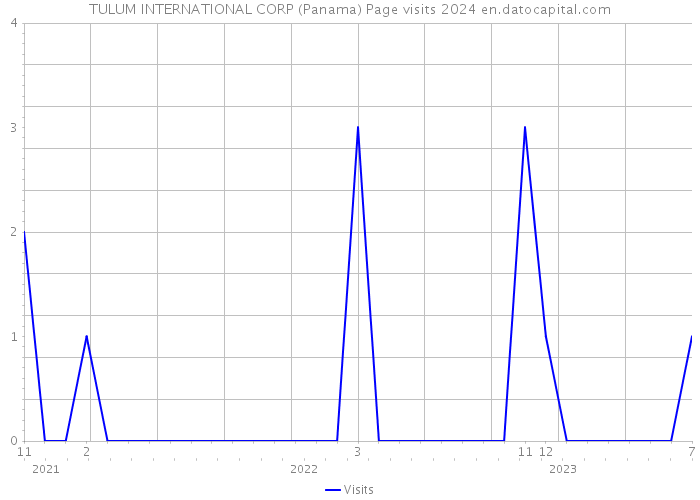 TULUM INTERNATIONAL CORP (Panama) Page visits 2024 