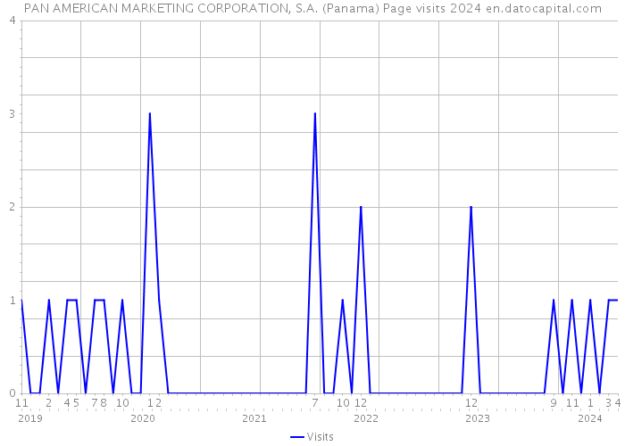 PAN AMERICAN MARKETING CORPORATION, S.A. (Panama) Page visits 2024 