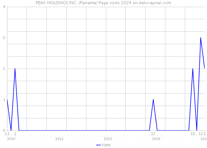PEAK HOLDINGS INC. (Panama) Page visits 2024 