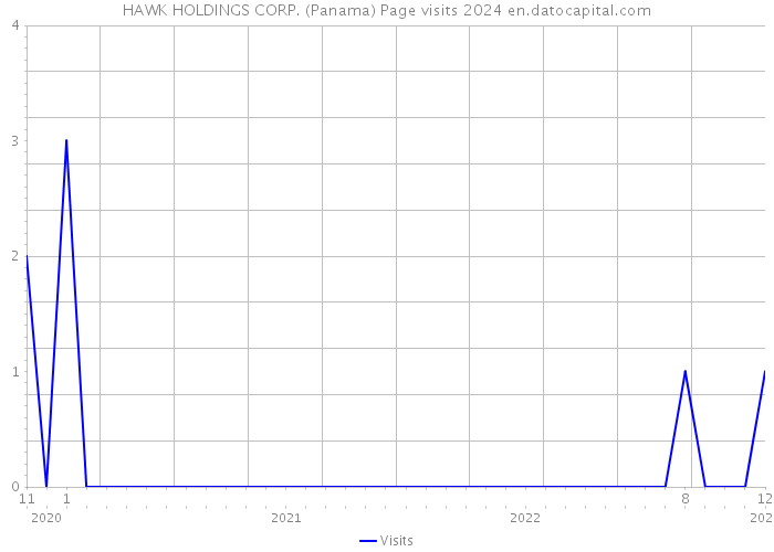 HAWK HOLDINGS CORP. (Panama) Page visits 2024 