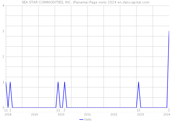 SEA STAR COMMODITIES, INC. (Panama) Page visits 2024 