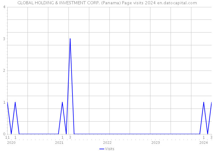 GLOBAL HOLDING & INVESTMENT CORP. (Panama) Page visits 2024 